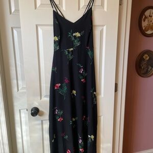Vince Camuto Black Floral Maxi Slip Dress 16